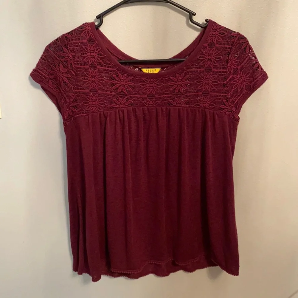 Prince and Fox Burgundy Blouse - Picture 1 of 3